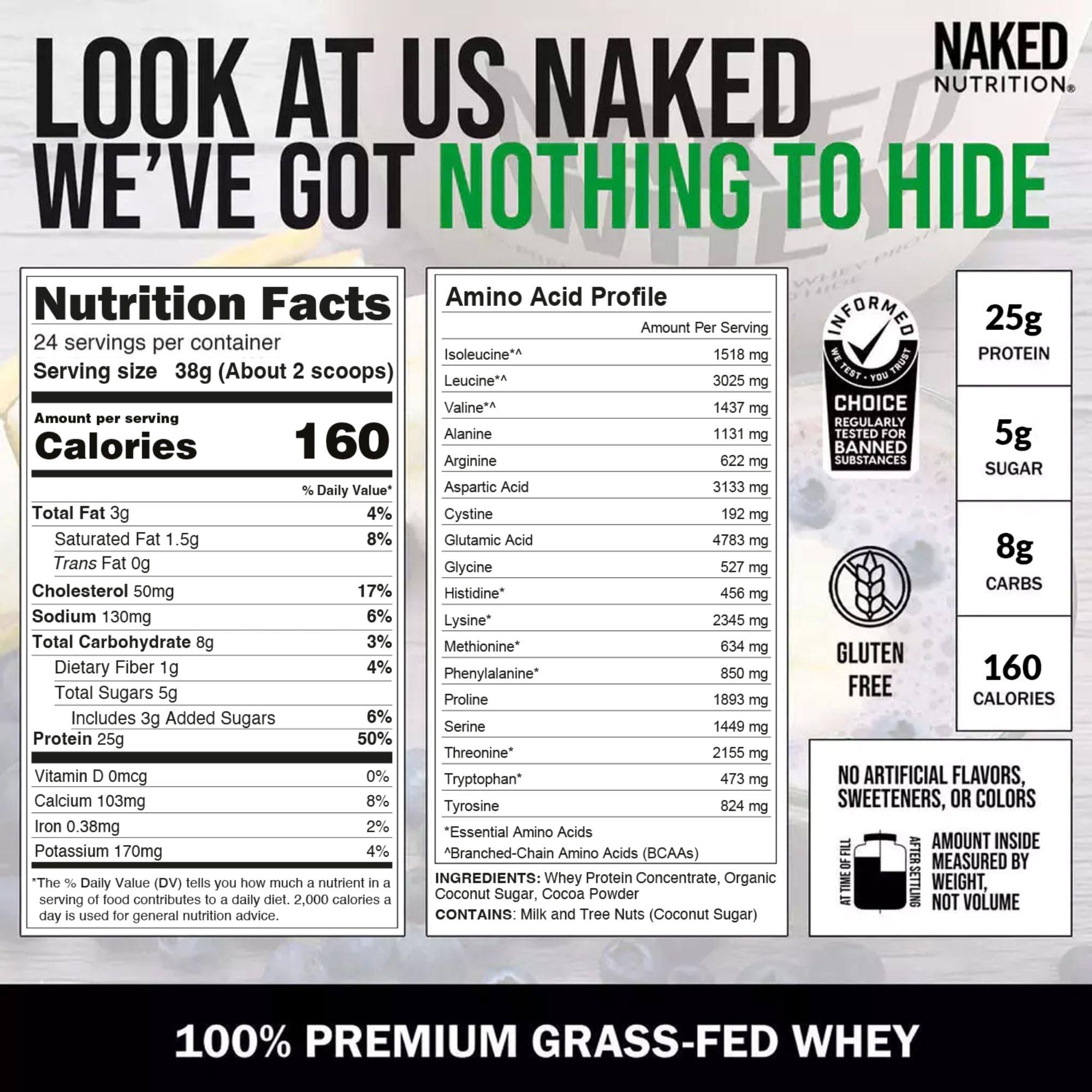 NAKED Whey Chocolate para panqueques proteicos, horneado delicioso y alto en proteína.