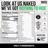 Naked Whey Isolate ofrece 30 g de proteína por porción, apoyo nutricional.