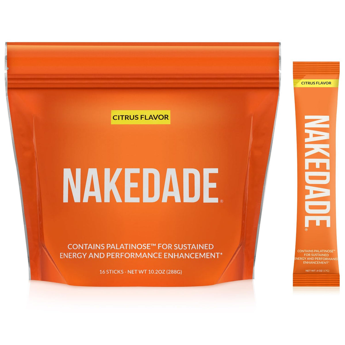 Nakedade Citrus, paquetes de polvo para hidratación estable durante entrenamientos intensos