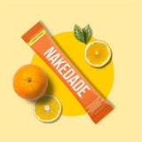 Nakedade Citrus, vaso con agua, mezcla rápida para energía durante la sesión