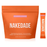 Nakedade empaque sabor fresa-limón, perfecto para hidratación durante el entrenamiento