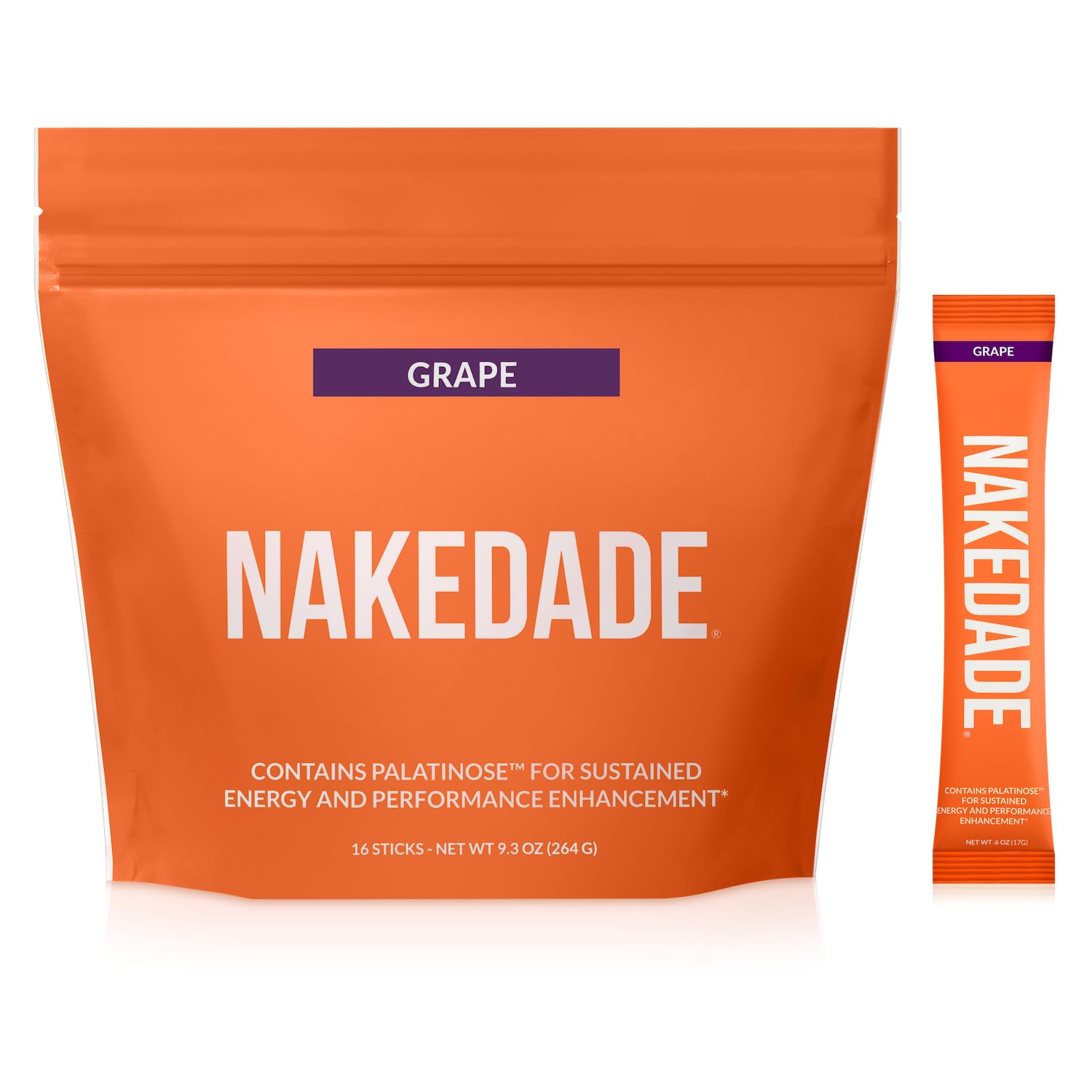 Nakedade Grape: botella vertiendo, hidratación refrescante para entrenamientos intensos.