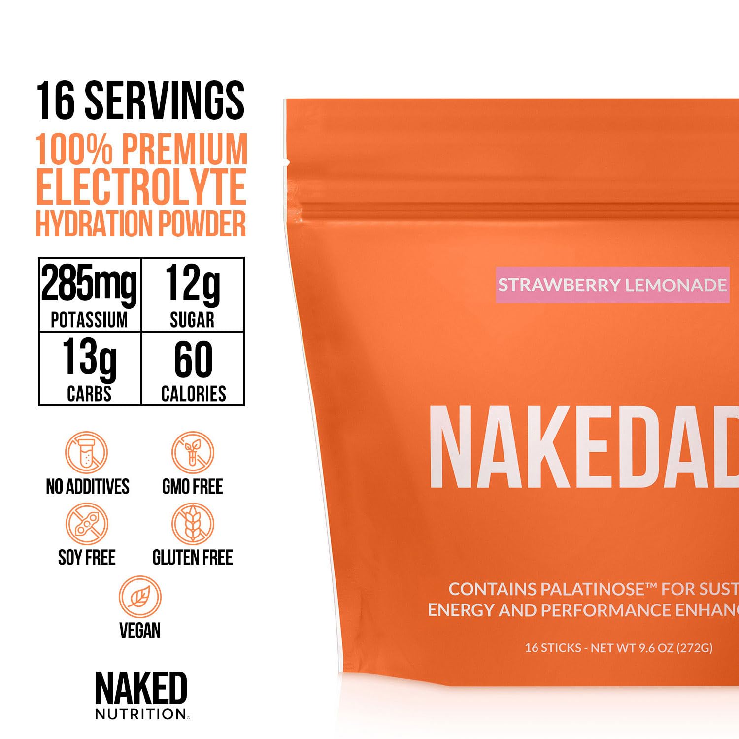 Nakedade se disuelve fácilmente en agua para una hidratación rápida durante el ejercicio