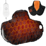 Nalax almohadilla caliente para cuello y hombros, forro de pelo suave para mayor confort.
