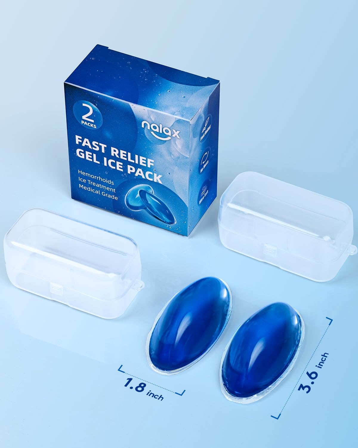 Nalax dos estuches de almacenamiento para higiene y rotación.