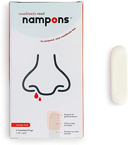 Nampons tapón nasal diseño compacto para llevar en bolso.