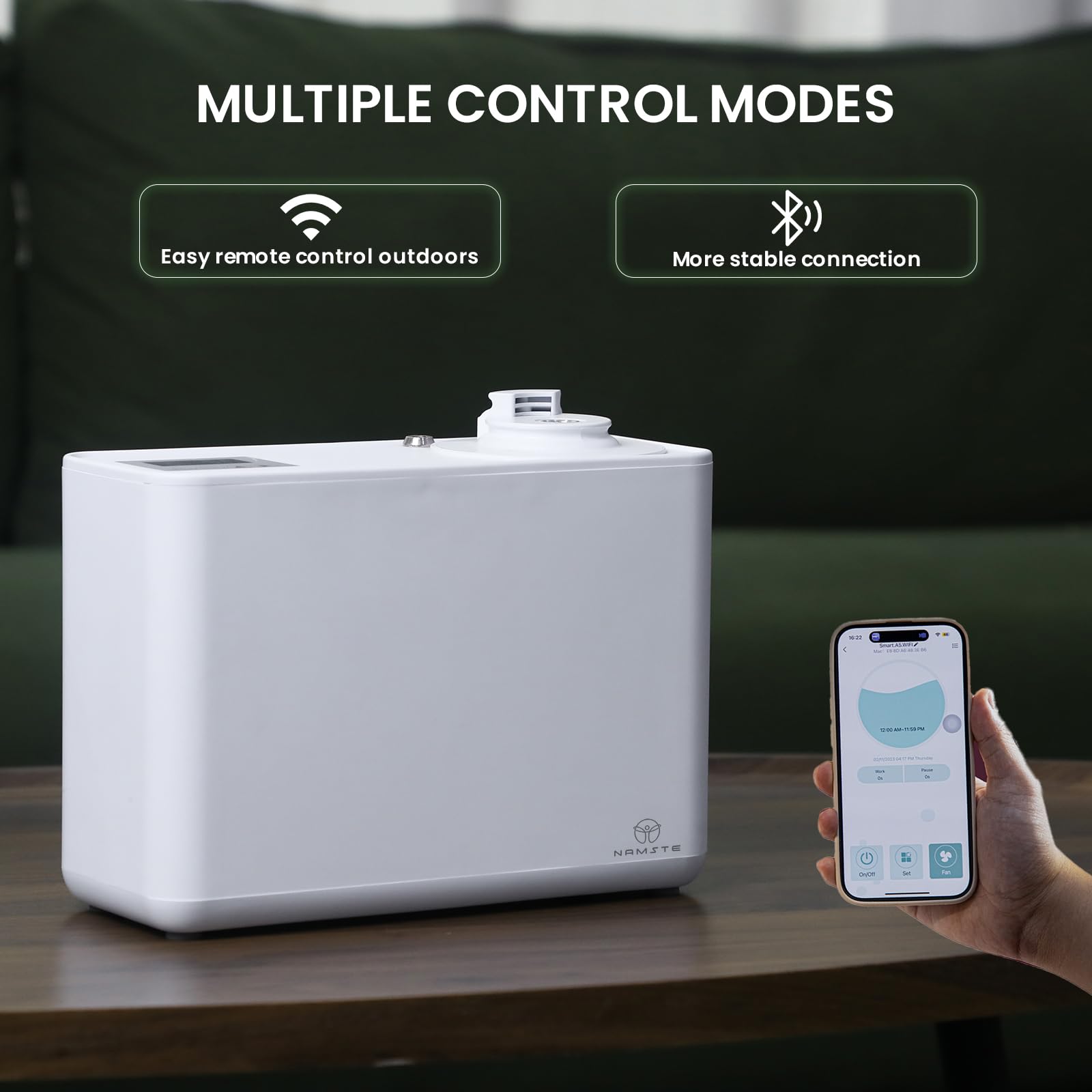 Namste difusor aporta lujo constante de aroma para espacios