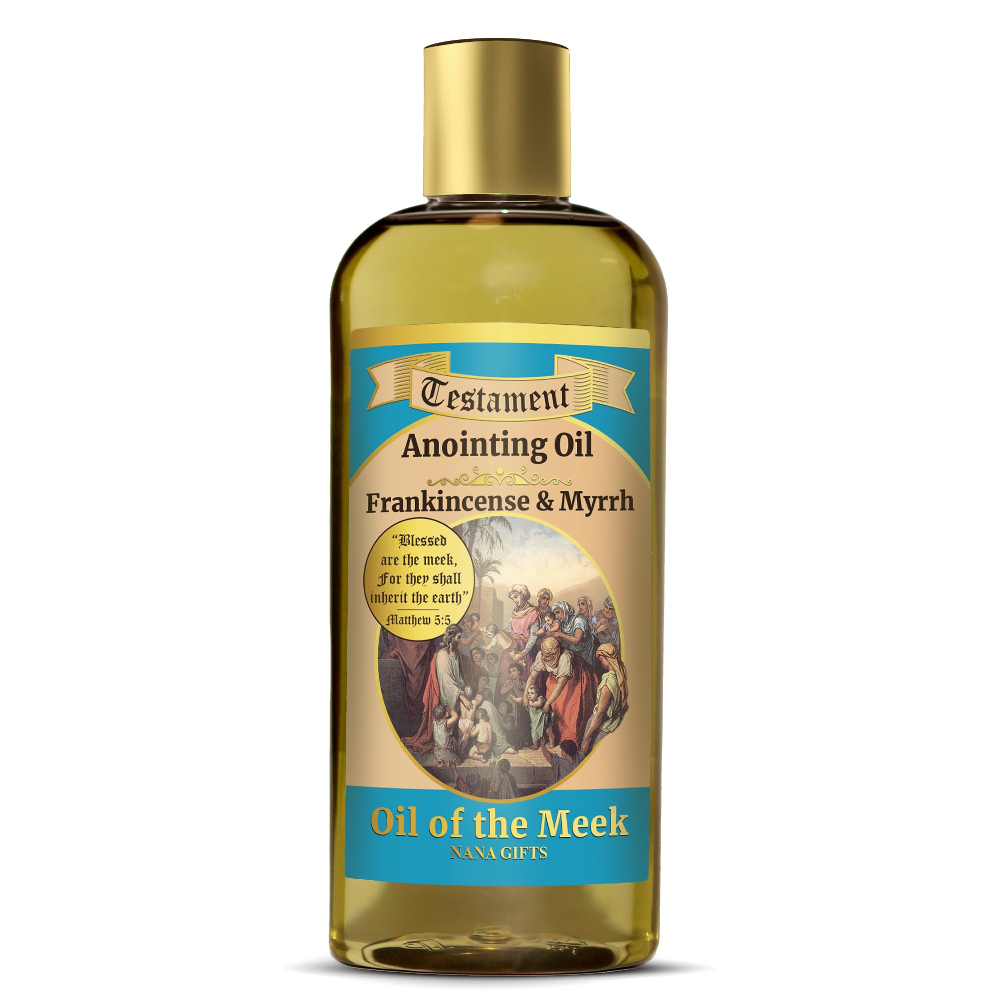 nanagifts testamento aceite ungido en botella de 250 ml, ideal para ritual diario.