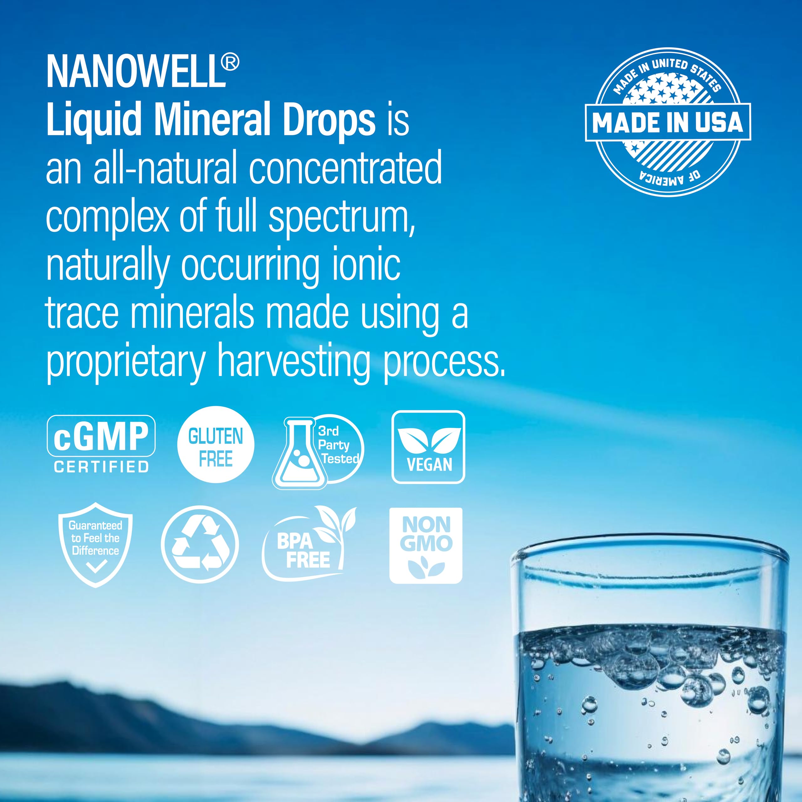 NANOWELL Gotas Minerales Líquidas en rutina diaria, sencillo y conveniente para tu estilo de vida.