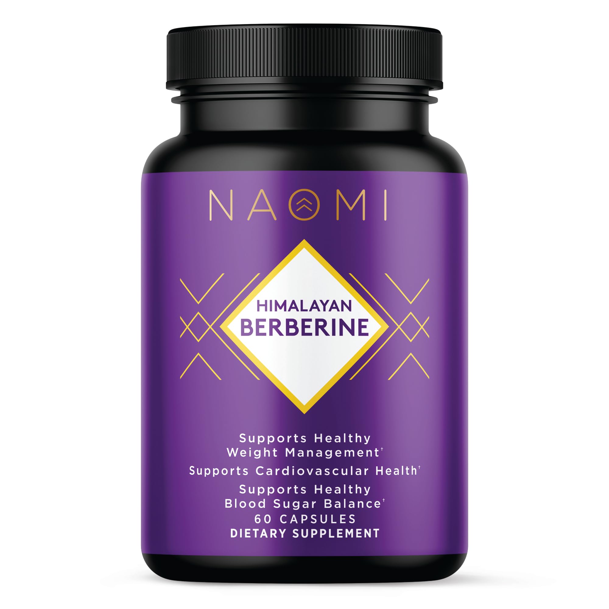 NAOMI Berberina 500mg, botella frontal: apoyo a una rutina metabólica equilibrada