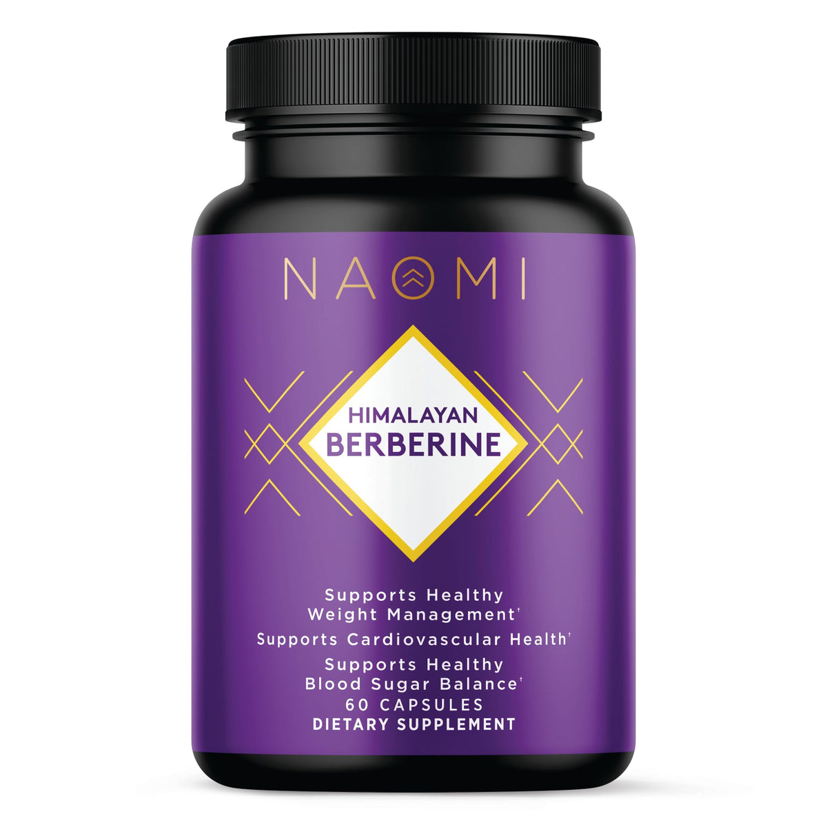 NAOMI Berberina 500mg, botella frontal: apoyo a una rutina metabólica equilibrada