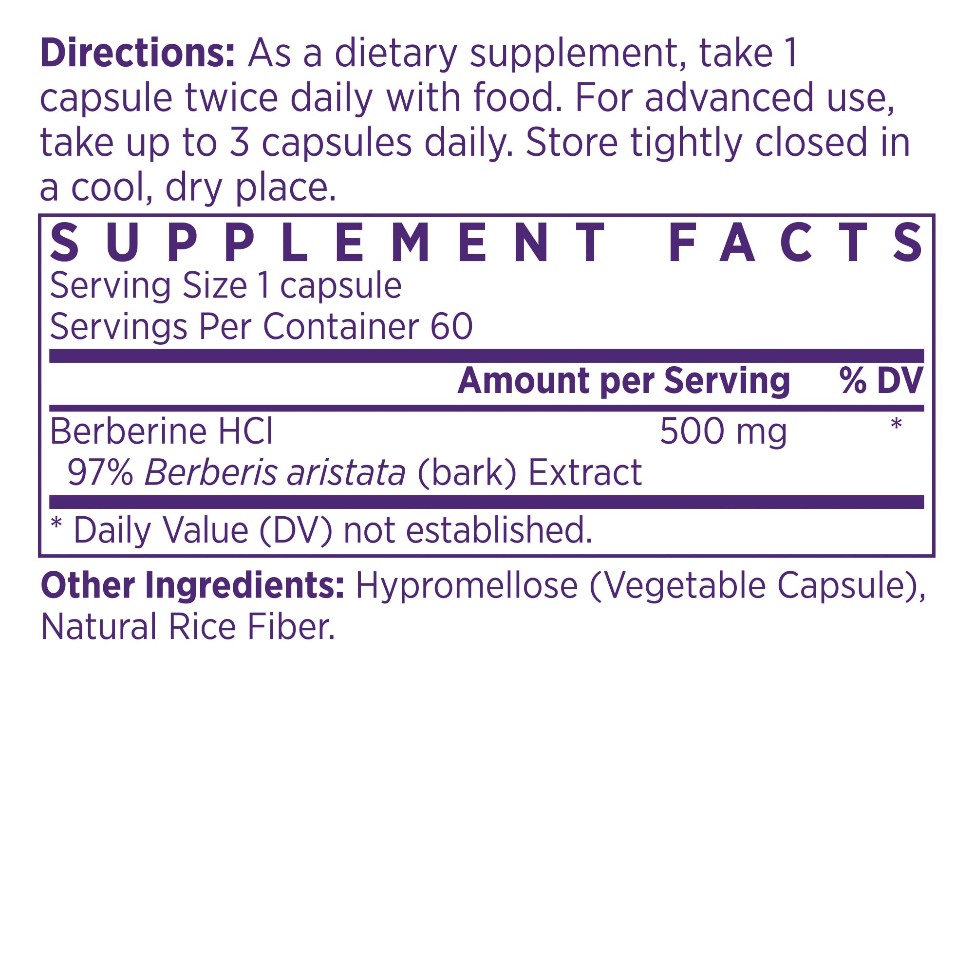 NAOMI Berberina 500mg, cápsulas en blister: dosis diaria cómoda