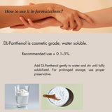 Naples Cosmeceuticals Pantenol, dosis sugerida por tipo de producto