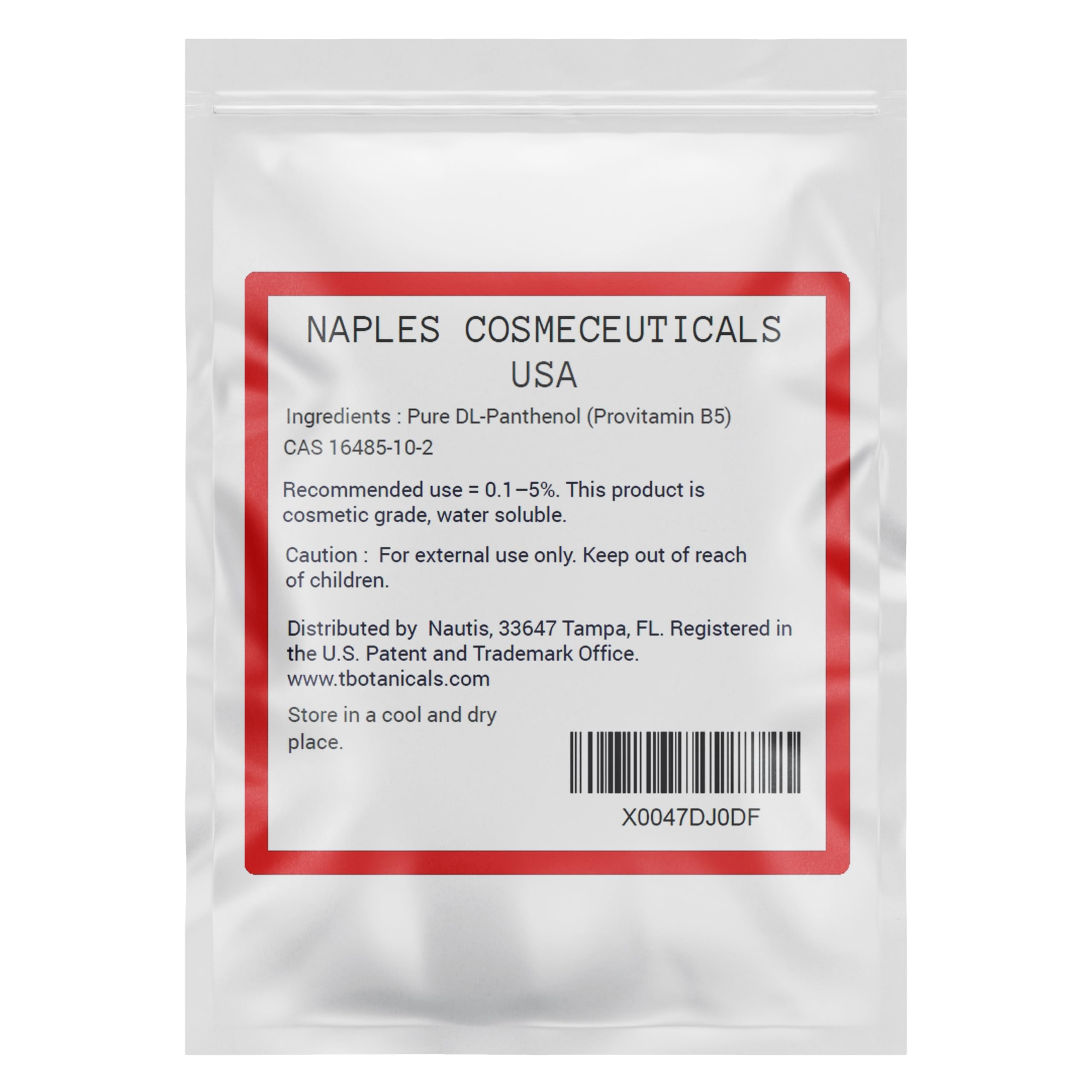 Naples Cosmeceuticals Pantenol, textura sedosa en la piel