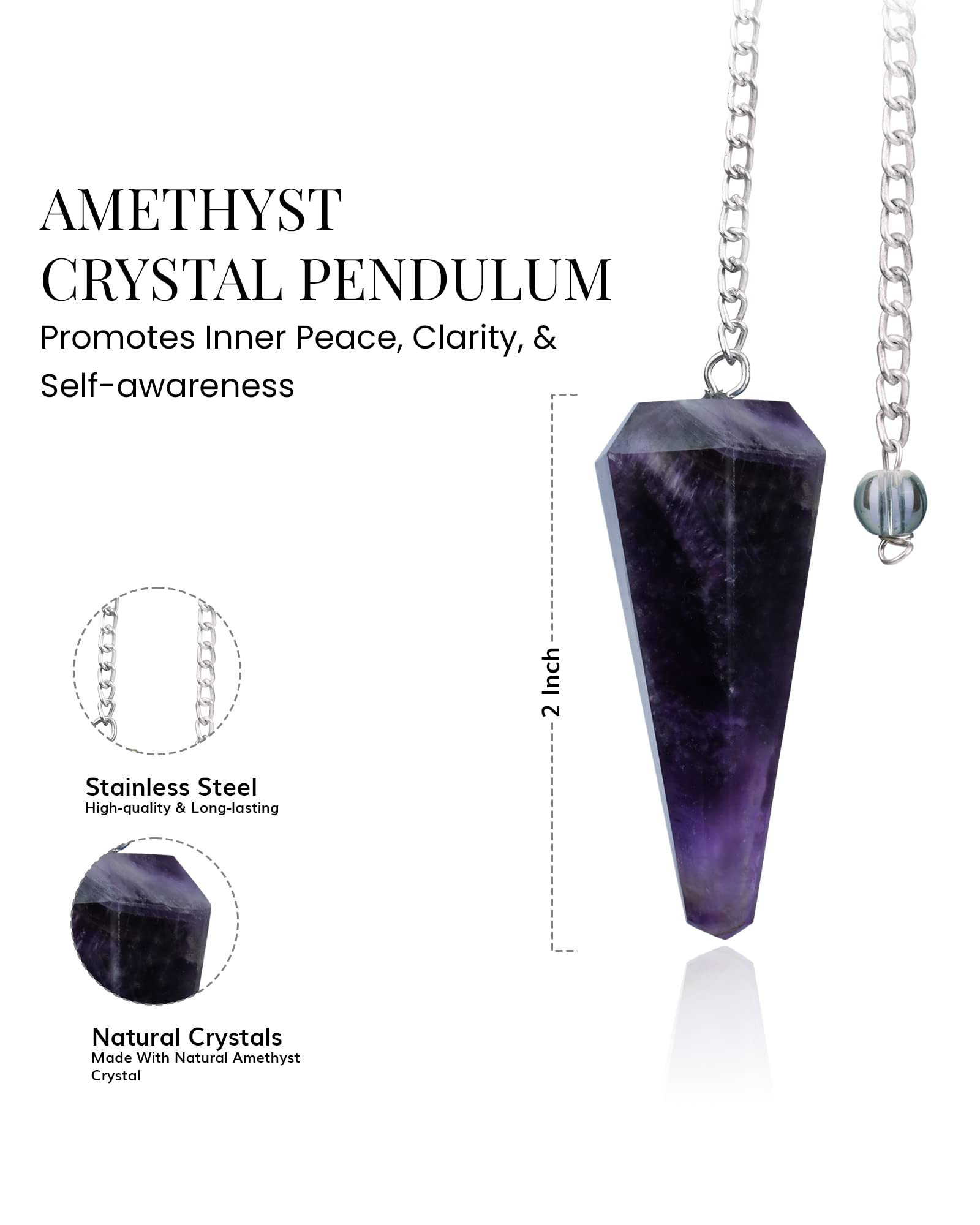 Naribabu amatista cristal, energias positivas para meditacion y equilibrio.