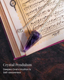 Naribabu pendulo amatista, guia astral para lecturas y aura.