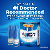 Nasacort: 120 pulverizaciones por botella para uso diario.
