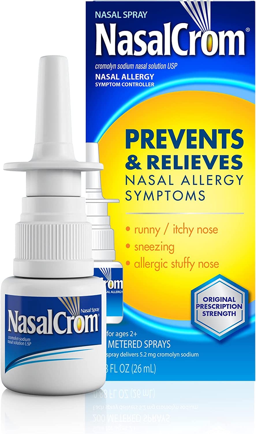 NasalCrom spray nasal para alergias, alivio rápido de congestión nasal