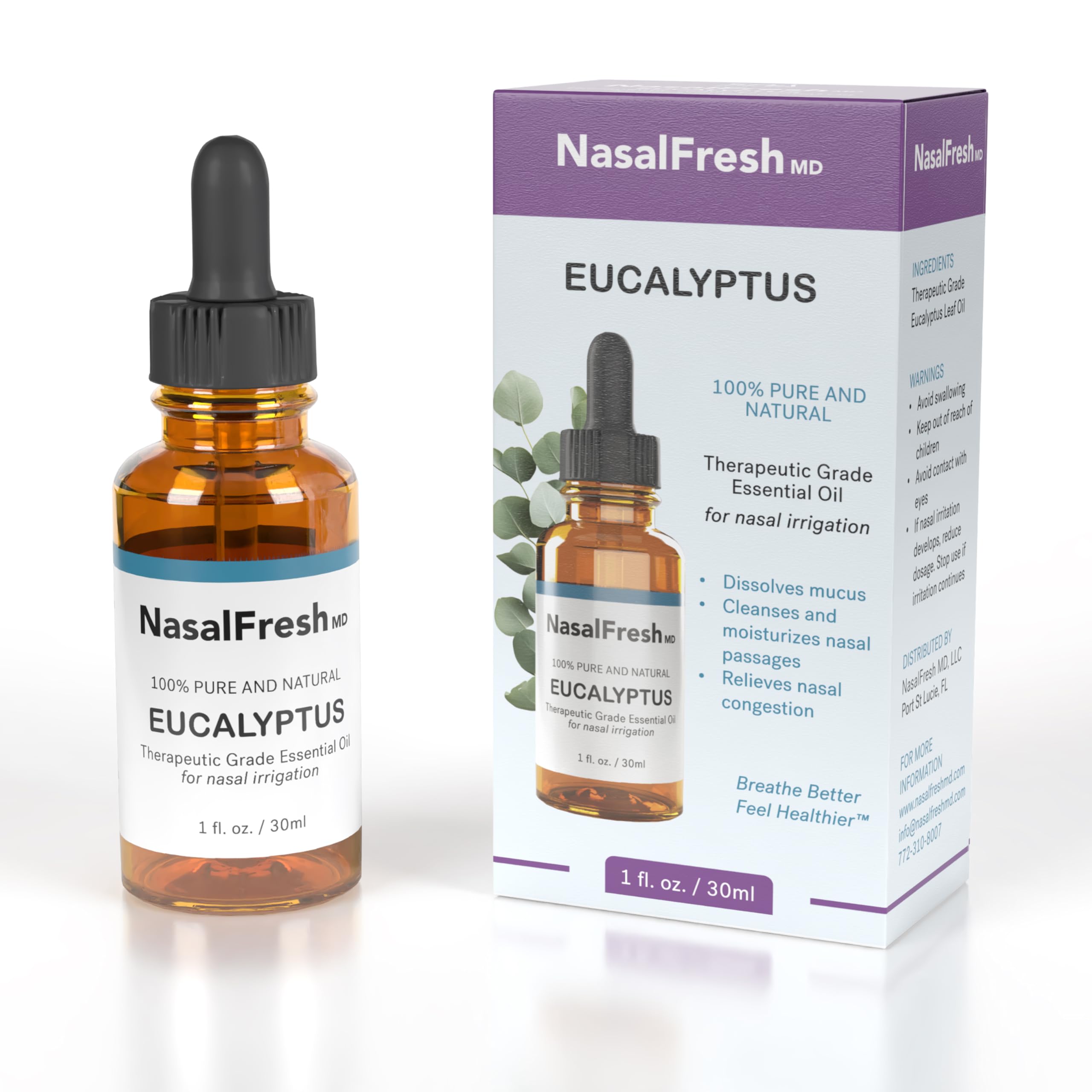 NasalFresh MD: aceite esencial de eucalipto para disolver mucosidad nasal.
