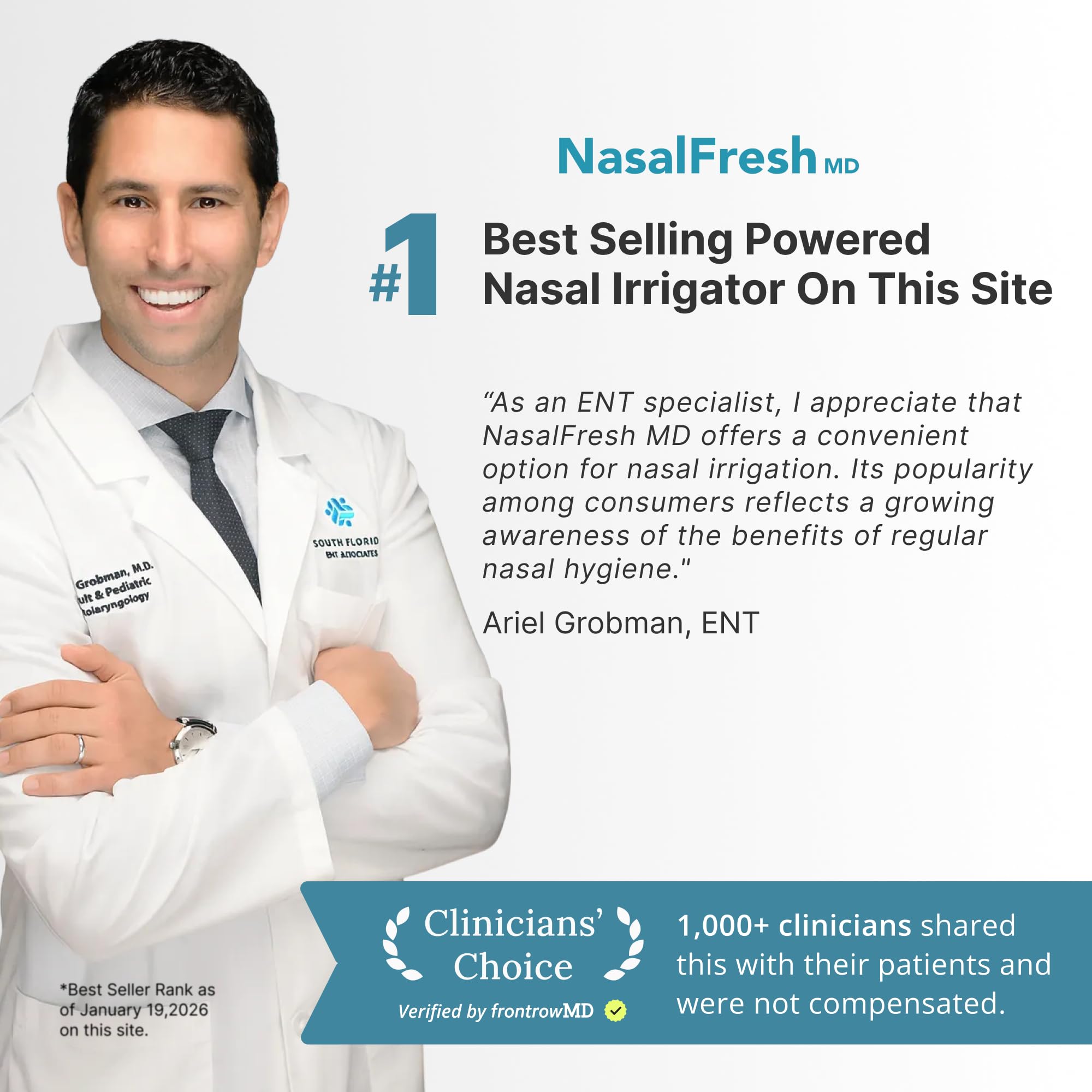 NASALFRESH MD doble bomba para enjuague nasal preciso.