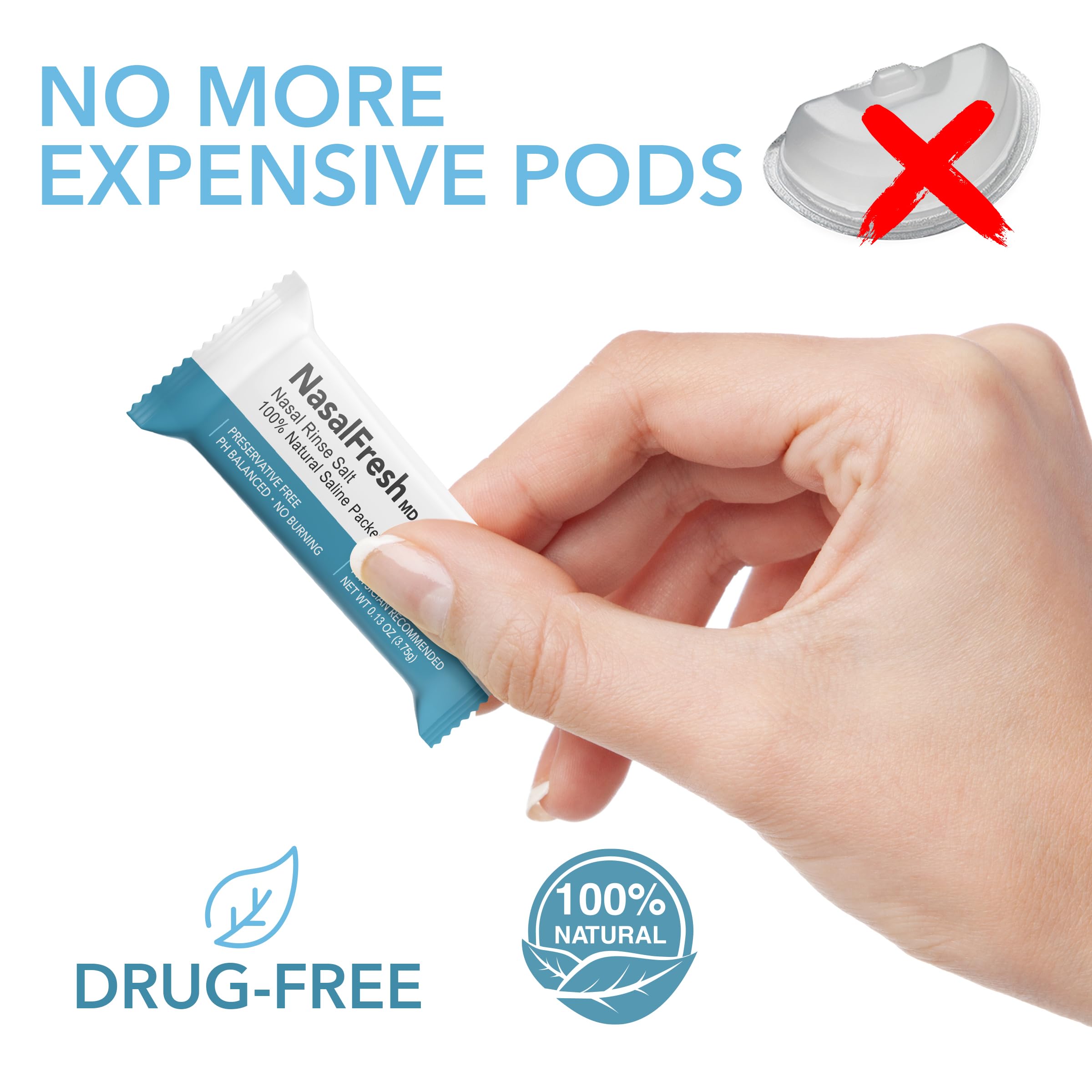Sistema de irrigación nasal de doble potencia compatible con NasalFresh MD.