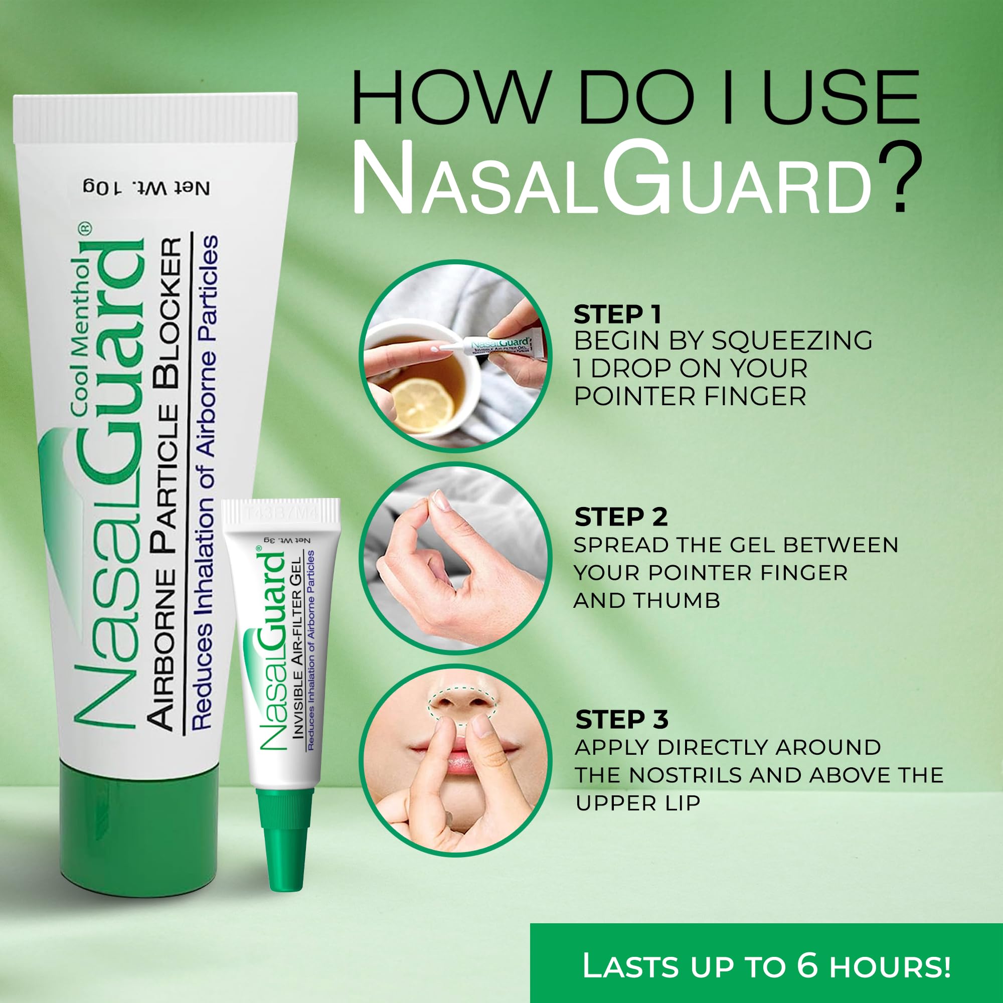 NasalGuard viaje-avion: práctico para cabina con aire contaminado.