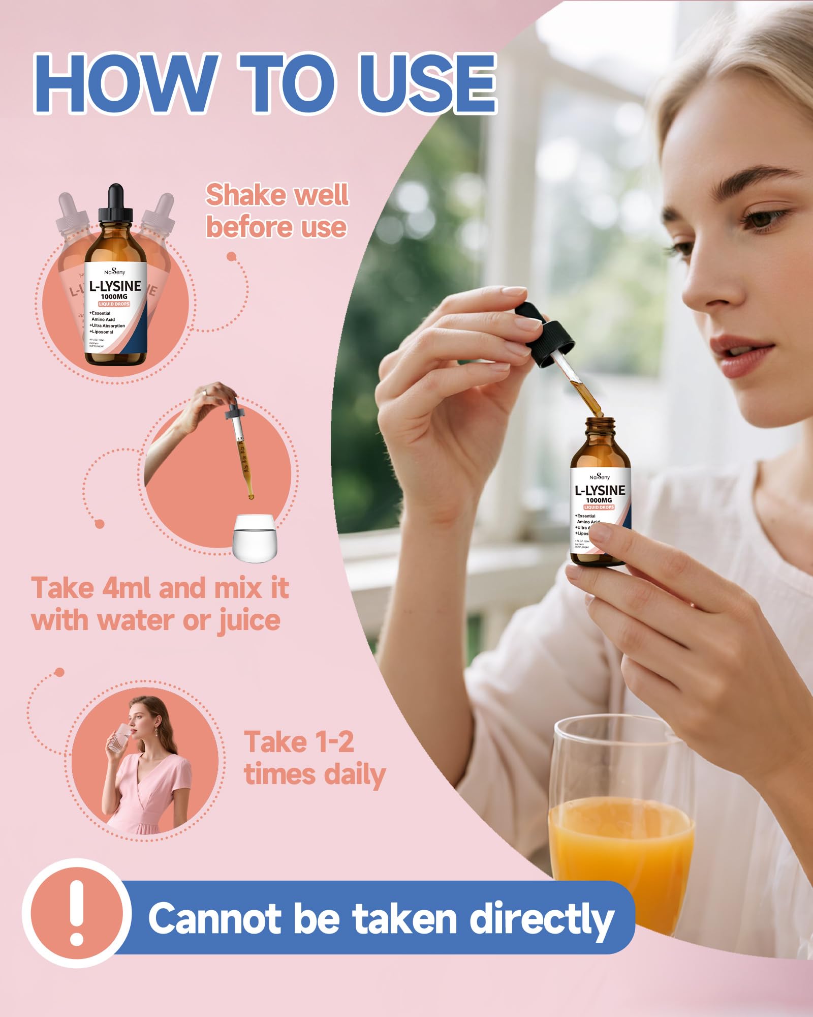 NaSeny Lisina líquida: apoyo inmunitario con vitamina E
