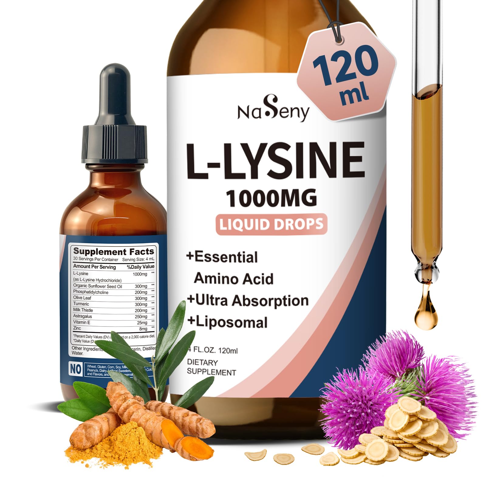 NaSeny Lisina líquida: botella de gotas para labios y piel