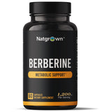 Natgrown Berberina HCl 1200 mg, botella frontal, apoyo al metabolismo.