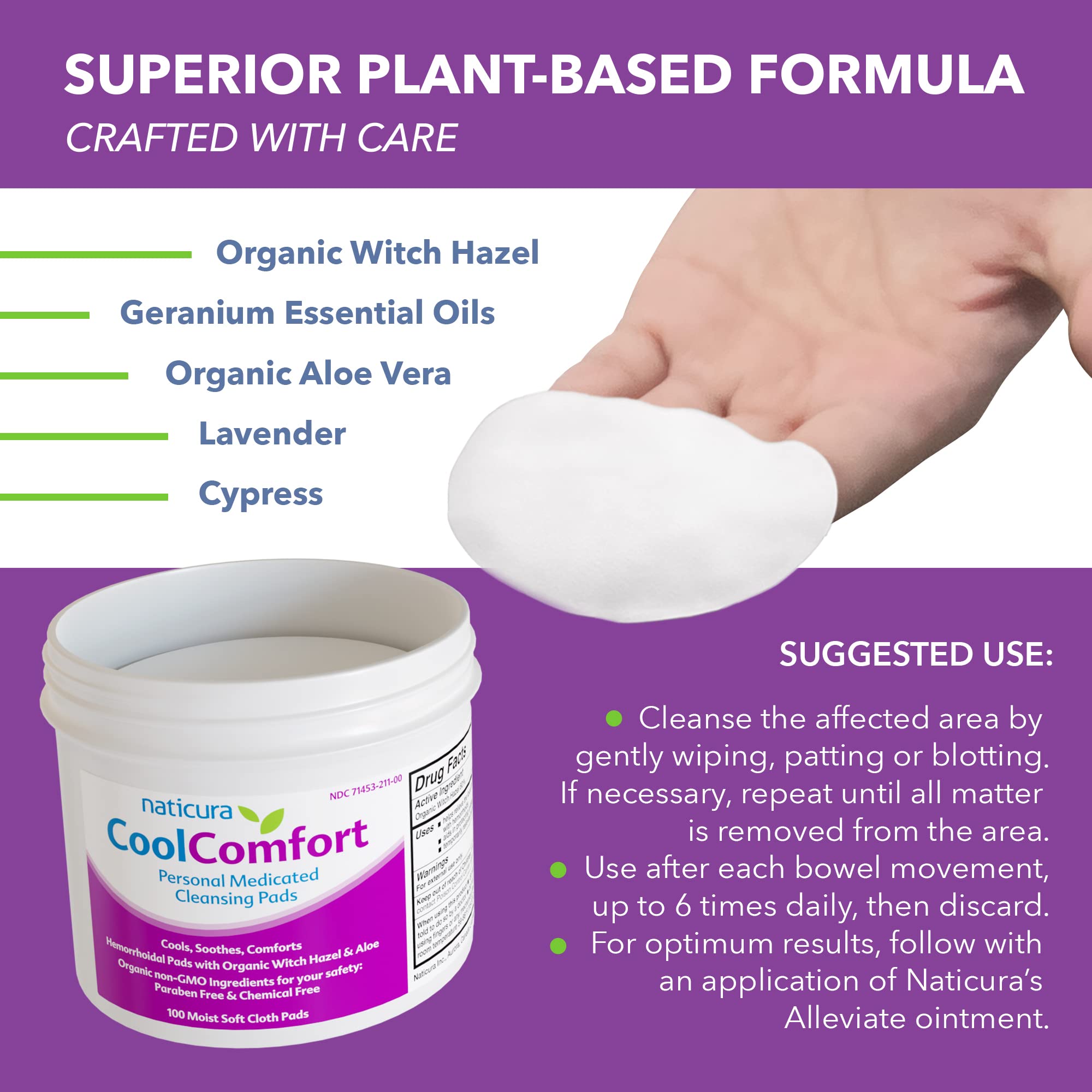 Cuidado posparto con CoolComfort para zonas sensibles.