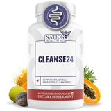 NATION HEALTH MD Cleanse24 frasco de cápsulas para apoyo digestivo diario