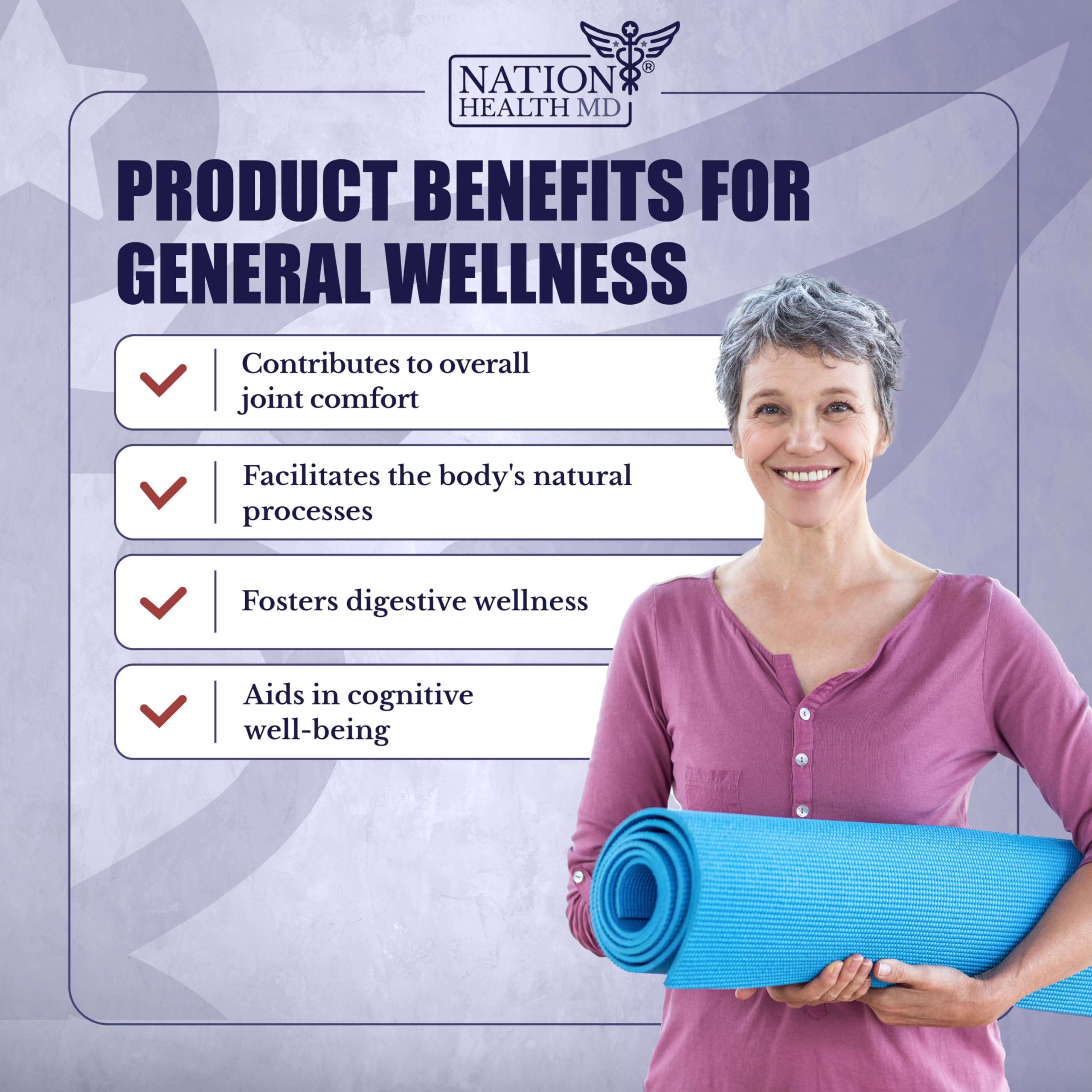 NATION HEALTH MD Curcumin Extract, uso diario, ayuda a mantener bienestar corporal general.