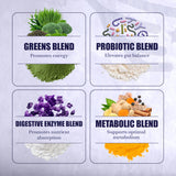 NATION HEALTH MD Greens: energía natural y apoyo digestivo con probióticos y vegetales.
