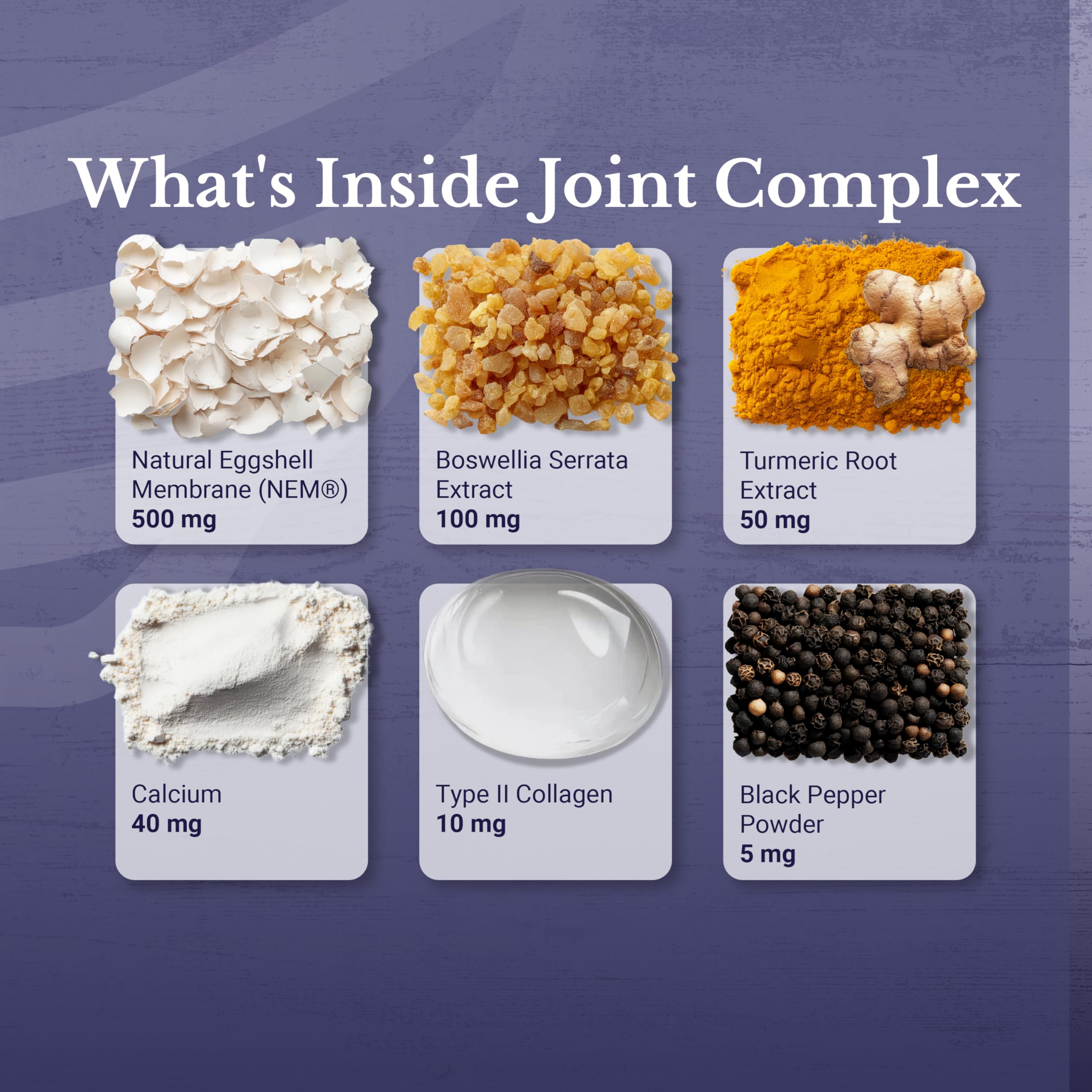 Capsulas de NATION HEALTH MD Joint Complex en la mano para uso diario.