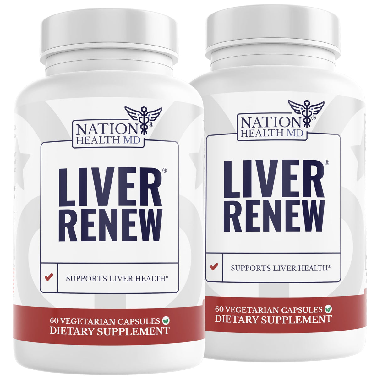Liver Renew en botella de Nation Health MD para apoyo hepático diario.