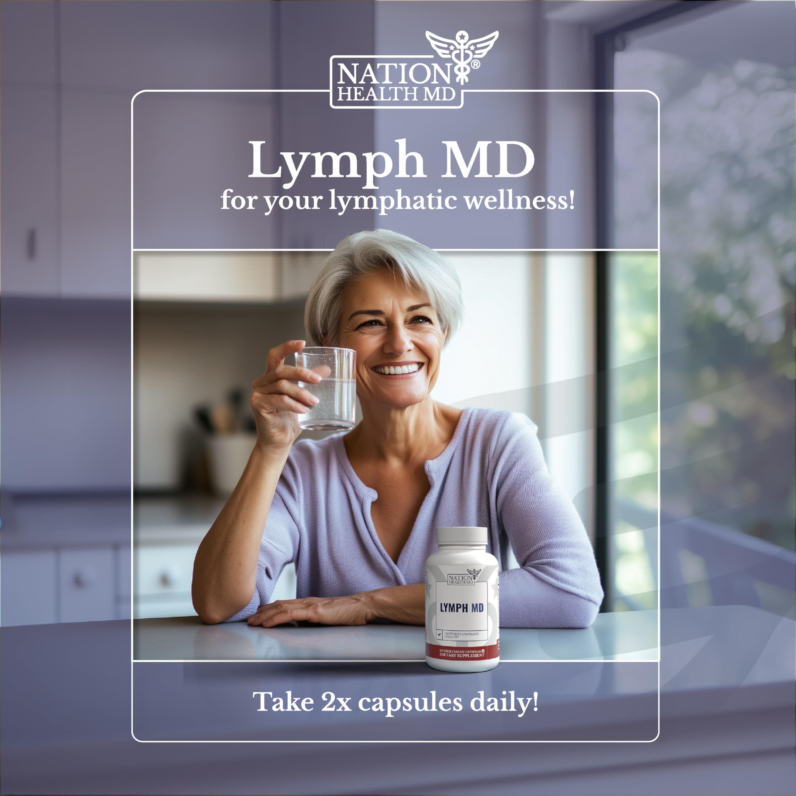 NATION HEALTH MD Lymph MD extracto de diente de león, opción botánica tradicional