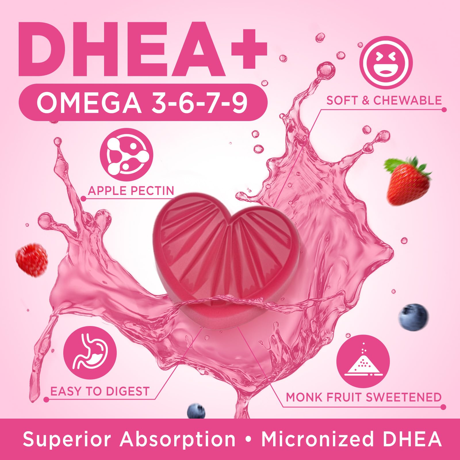 Natisland DHEA con omega 3-6-7-9: suplemento completo para mujeres.