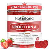 Gomitas NATISLAND CoQ10 Resveratrol, enfoque: sabor fresa, ideal para energía diaria