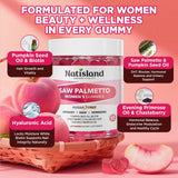 NATISLAND palmetto para mujeres, palmetto y aceite de calabaza, ingredientes clave.