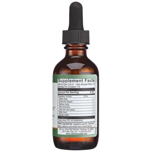 Fórmula Enfoque de Native Remedies, opción a base de plantas, sin adicción.