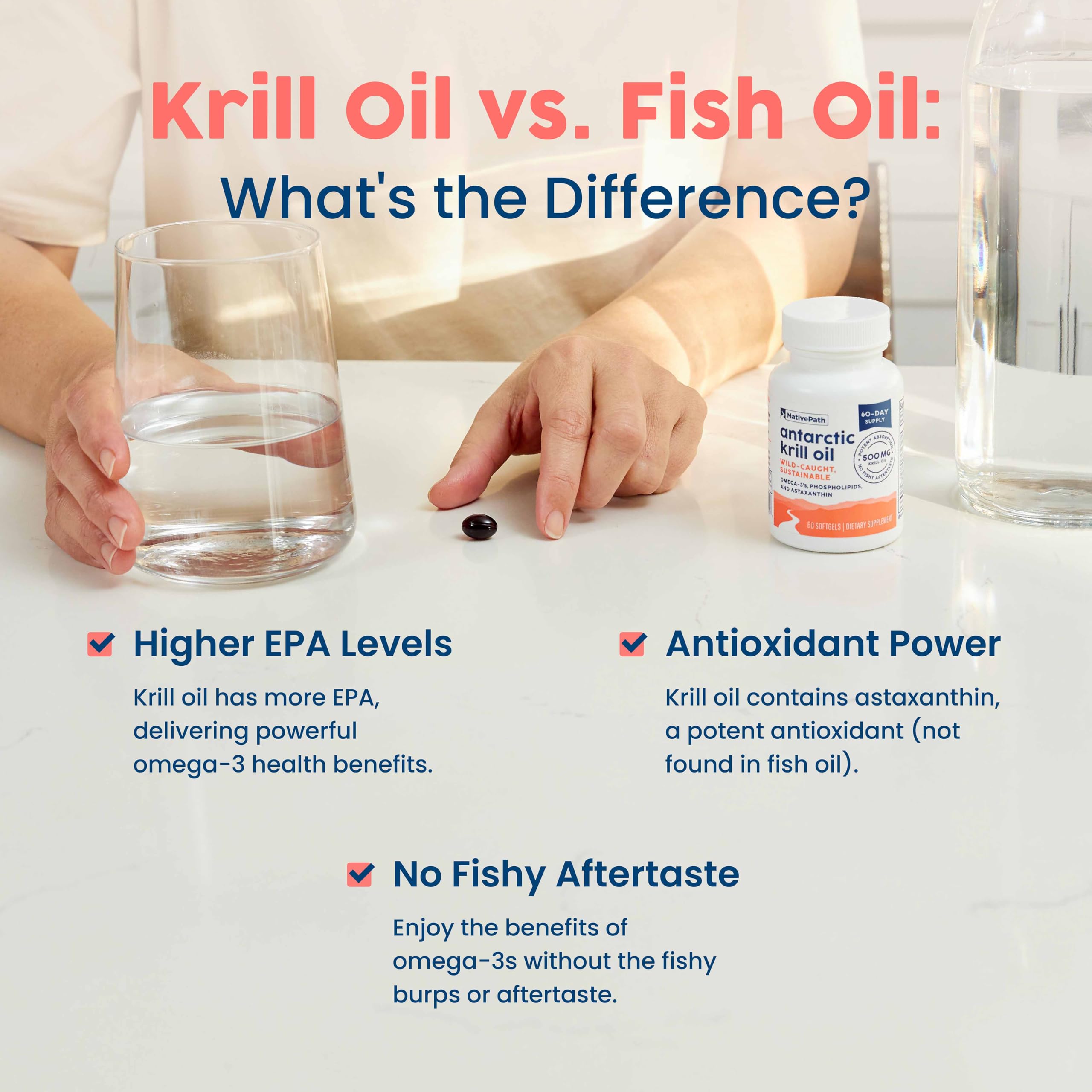 NativePath Antártico Krill Aceite Dosis Diaria: una cápsula al día