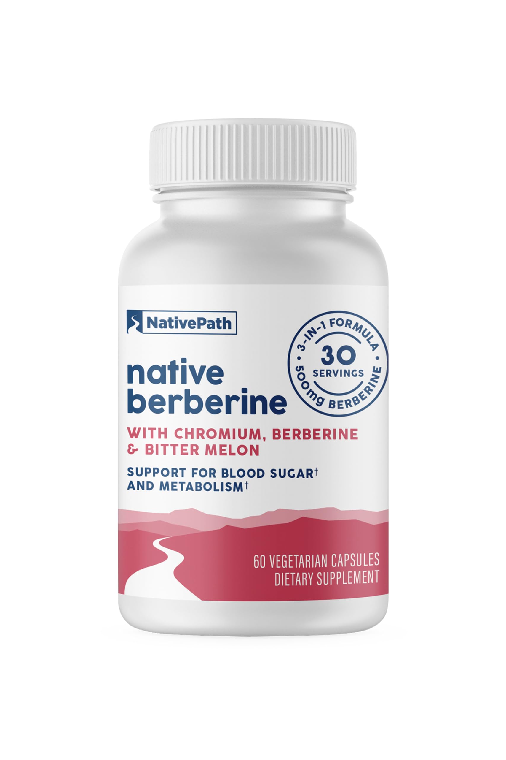 NativePath Berberina 3-en-1 cápsulas para soporte metabólico diario y absorción de nutrientes