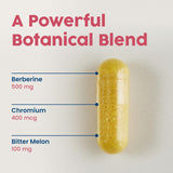 NativePath Berberina 3-en-1: ingredientes clave como berberina HCl, cromo y melón amargo