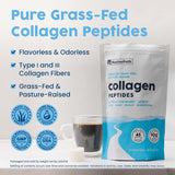 Polvo suave de NativePath Colágeno hidrolizado al disolverse en líquidos.