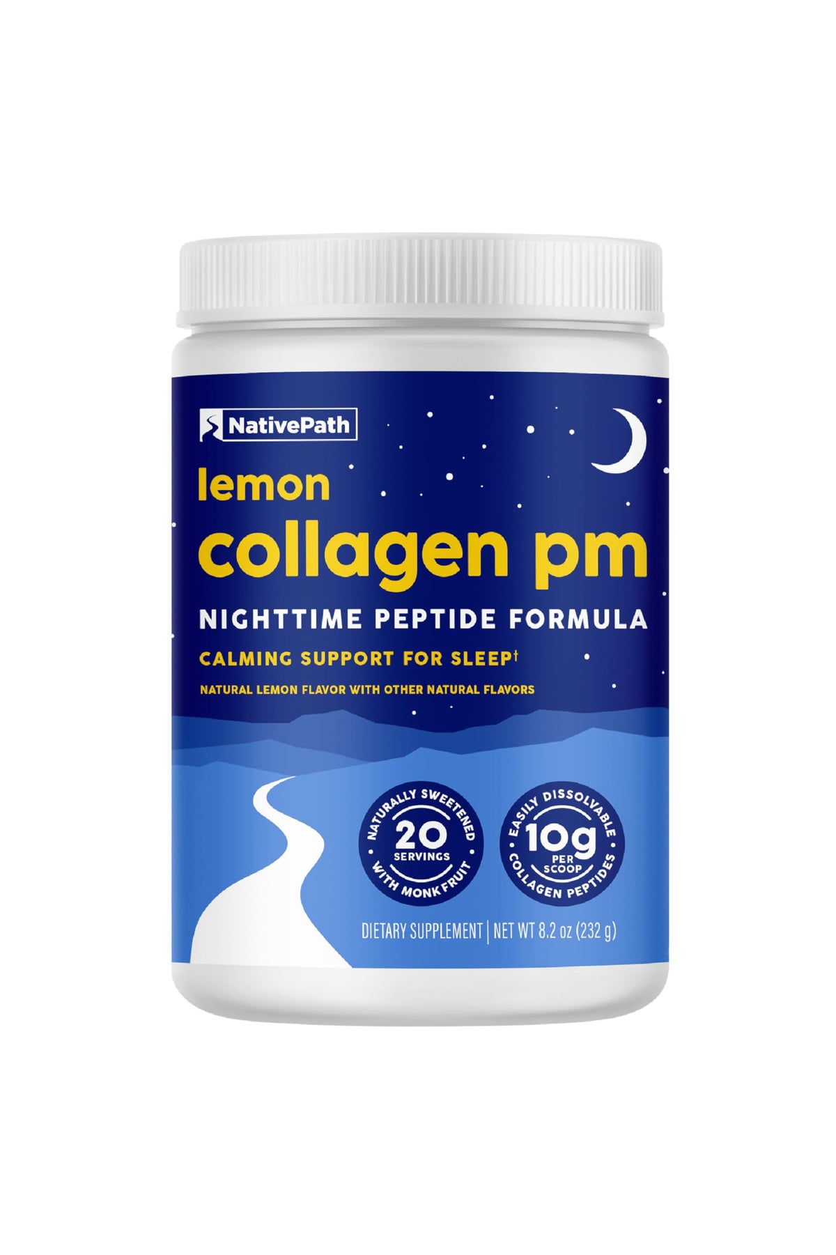 NativePath Colágeno PM Sueño Limón Lata: apoyo a la relajación nocturna.