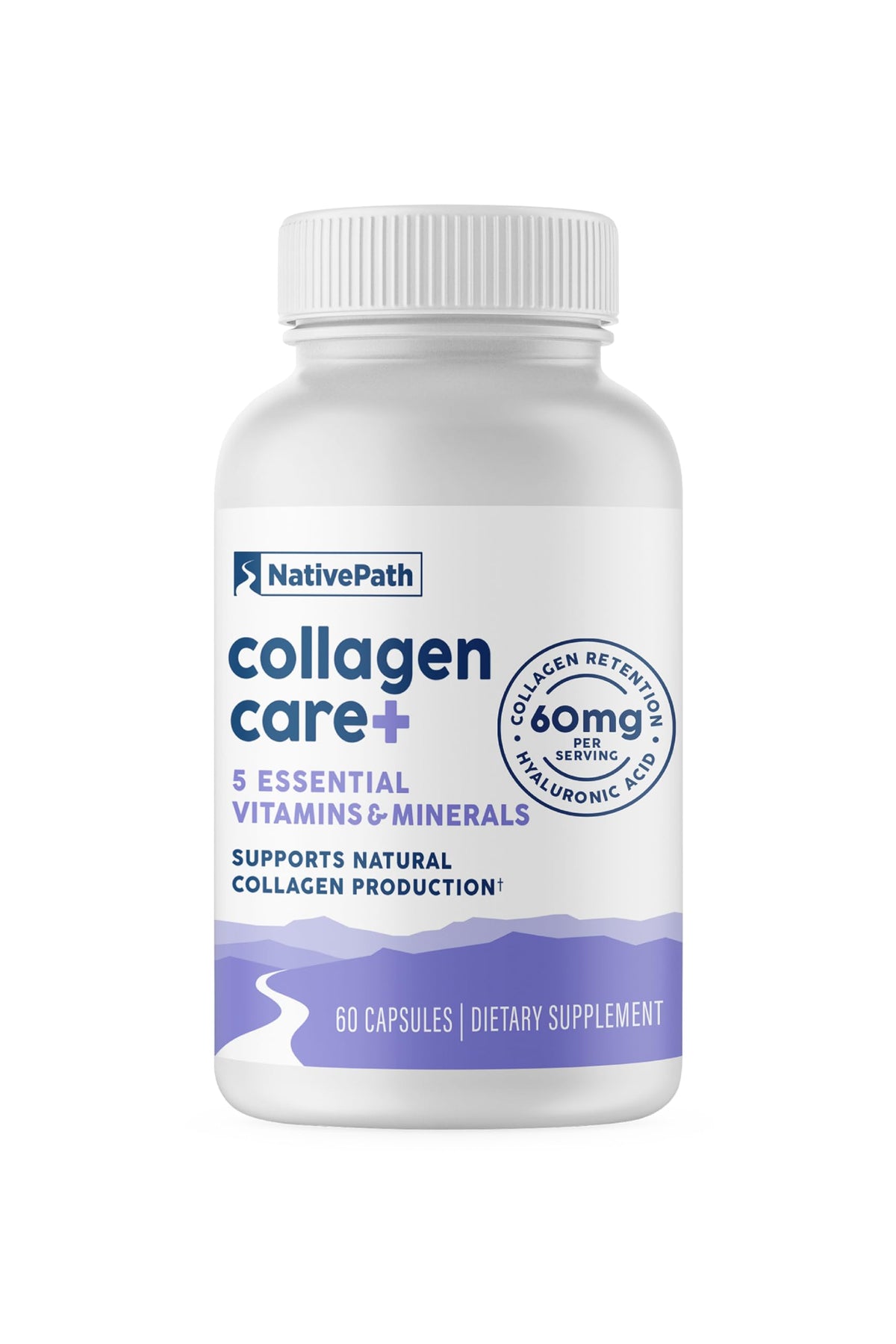 NativePath Collagen Care+ botella visible para apoyar colágeno en la rutina diaria