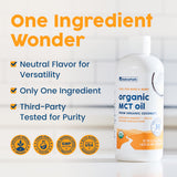 NativePath MCT Oil, mezcla C8 y C10 para energía constante.
