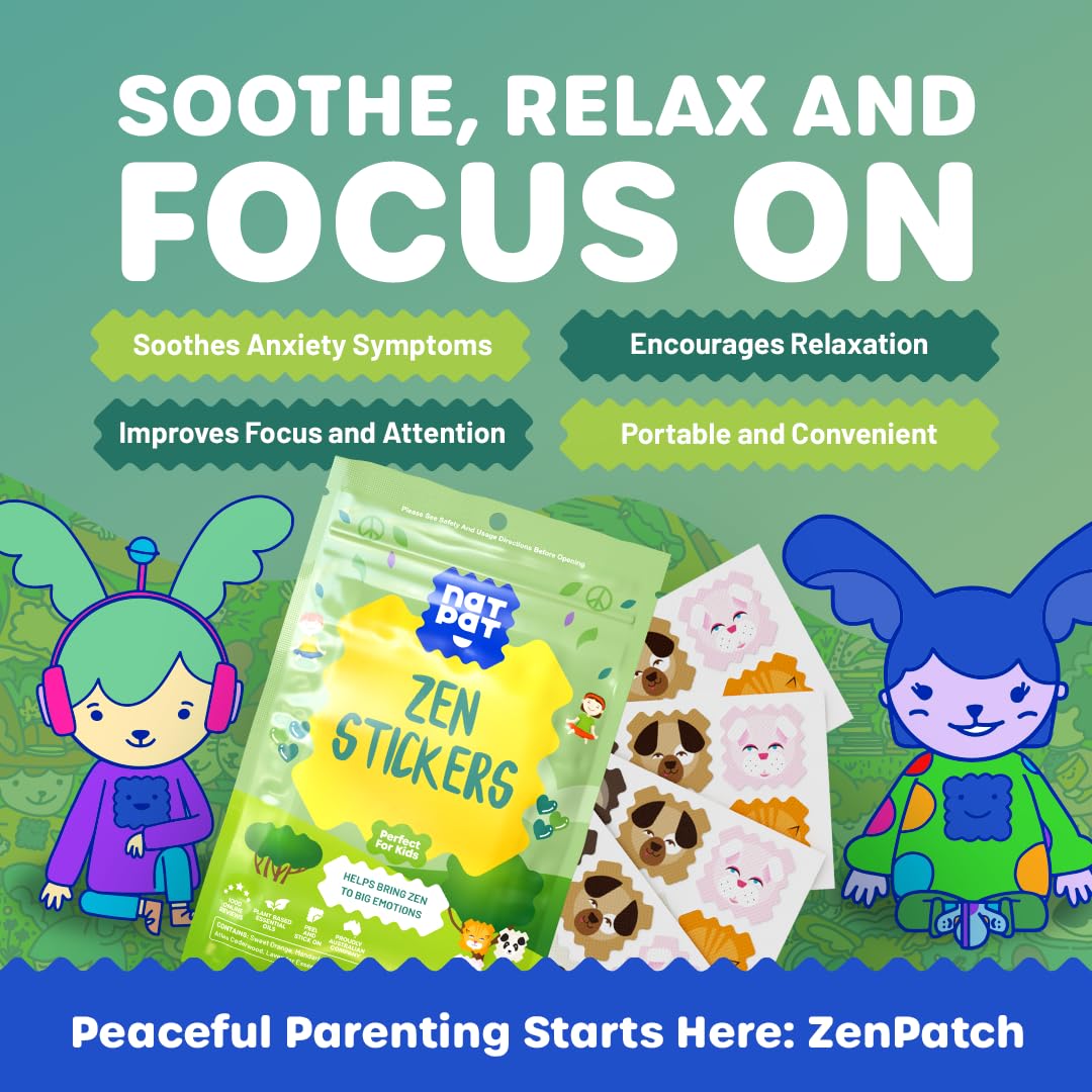 NATPAT Zen Patch con diseño animal divertido para niños.