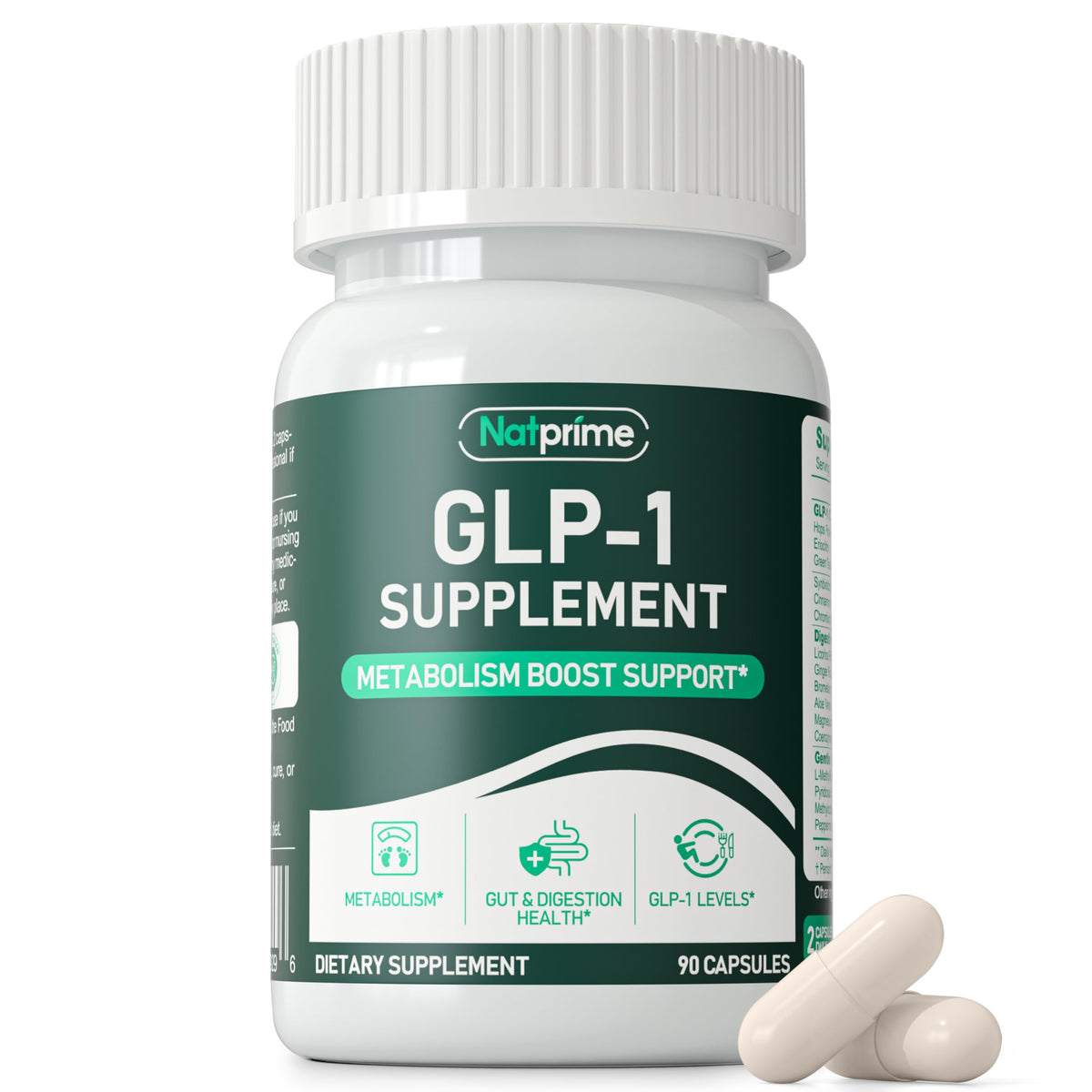 Natprime GLP-1: cápsulas en botella para apoyo al control del apetito