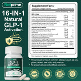 Natprime GLP-1: etiqueta del producto que destaca ingredientes y seguridad